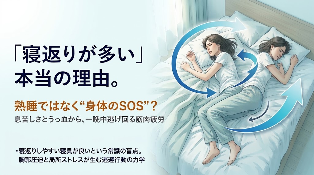 「寝返りが多い人ほど熟睡できている」は誤解。 就寝中にゴロゴロ動く本当の原因は“息苦しさと血流不全から逃げる身体のSOS”だった