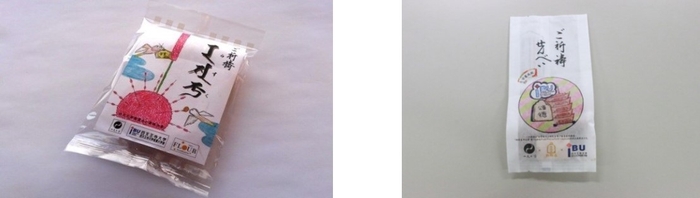 左:【第2弾】2017年度:ご祈祷らすく 右:【第1弾】2016年度:ご祈祷せんべい