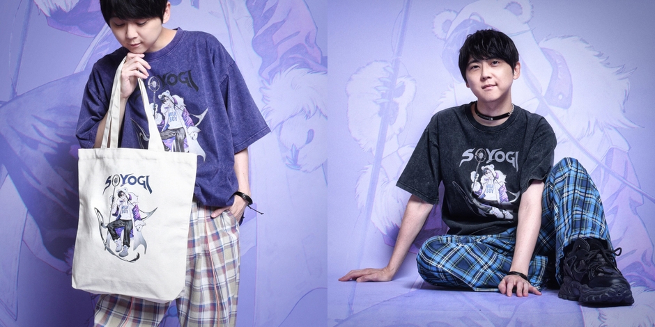 SOYOGI × MILKBOY WASHED TEE 11,000円／SOYOGI × MILKBOY トート&アクキーセット 11,000円(全て税込み)