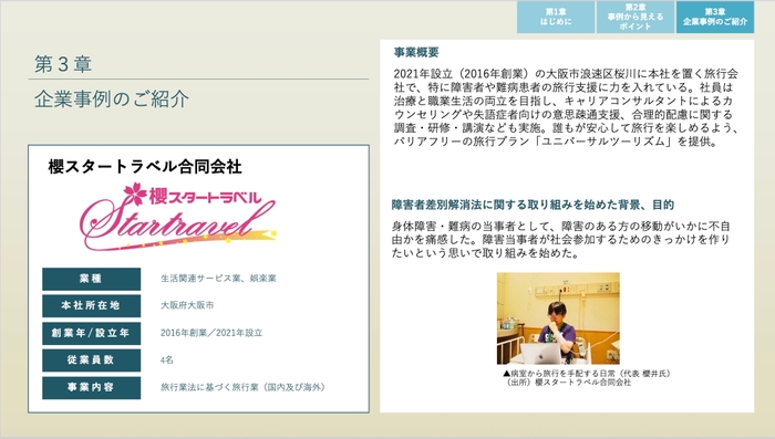 企業事例の紹介 櫻スタートラベル合同会社 P1