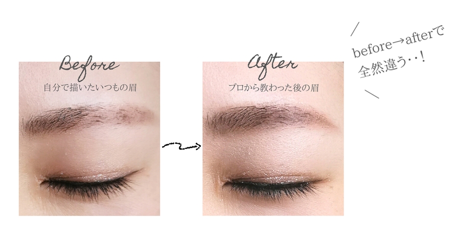 どうですか？眉だけでこんなに変わります！