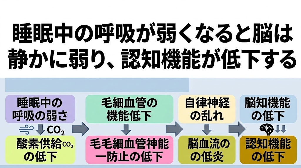 睡眠中の呼吸が弱くなると脳は静かに弱り、認知機能が低下する──医学が見落としてきた「上流原因の仮説」を公開