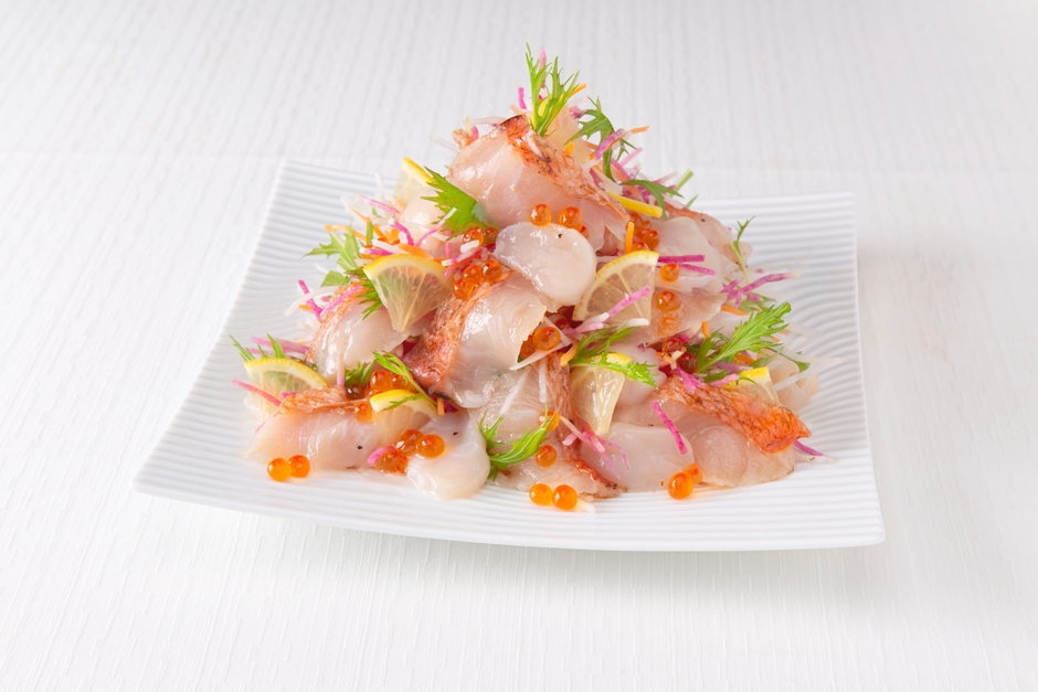 柿安ダイニング 金目鯛・帆立・いくらのご馳走カルパッチョ風サラダ