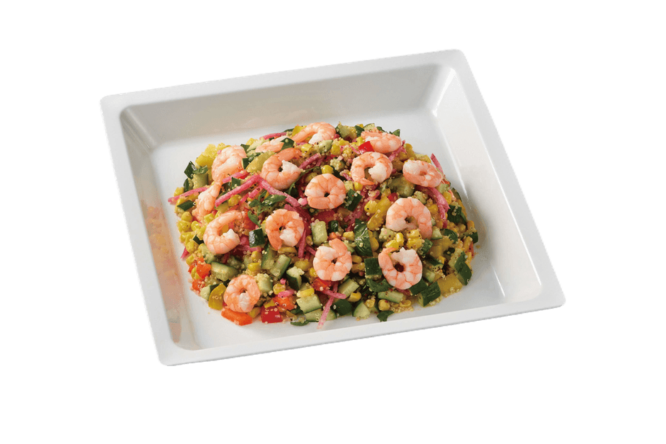 えびとキヌアのレモンペッパー チョップドサラダ