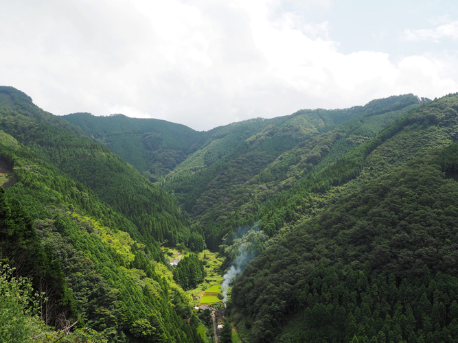 四国山地にいだかれた高知県梼原町