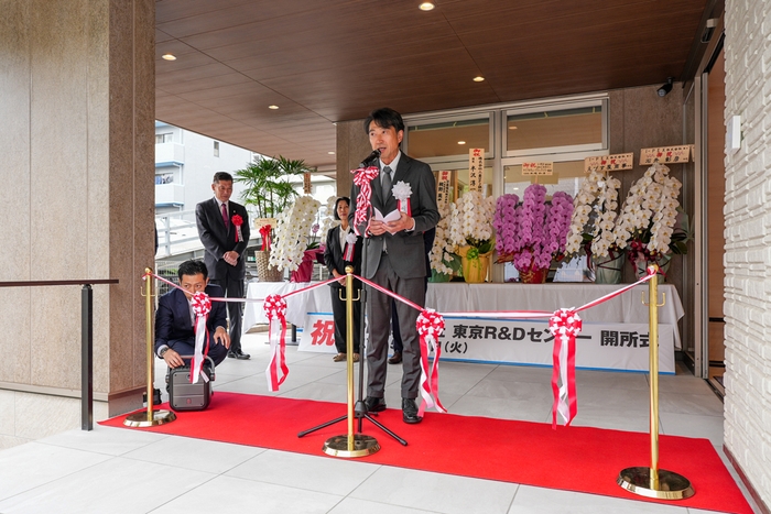 小西玲仁(I-PEX株式会社代表取締役社長執行役員)による開所式での挨拶