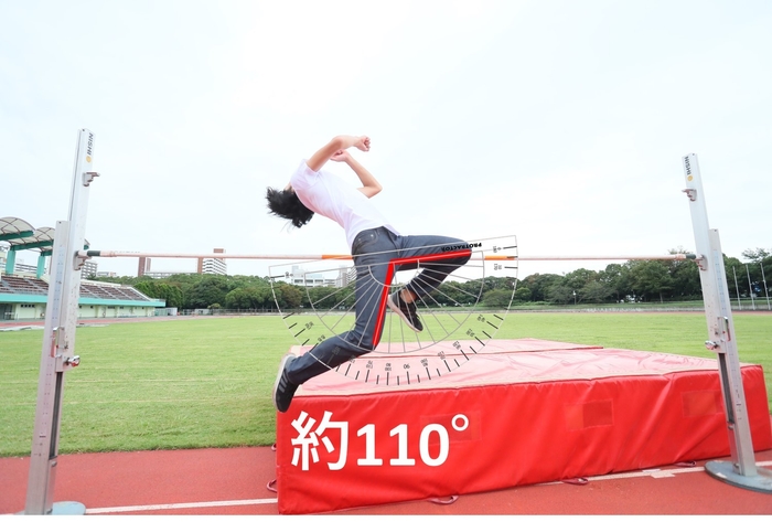 高跳び 通常のジーンズ