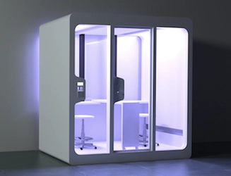 除菌システムを実装した3平米個室“BlueBox”を開発 　8月11日より試作品見学会受付を開始