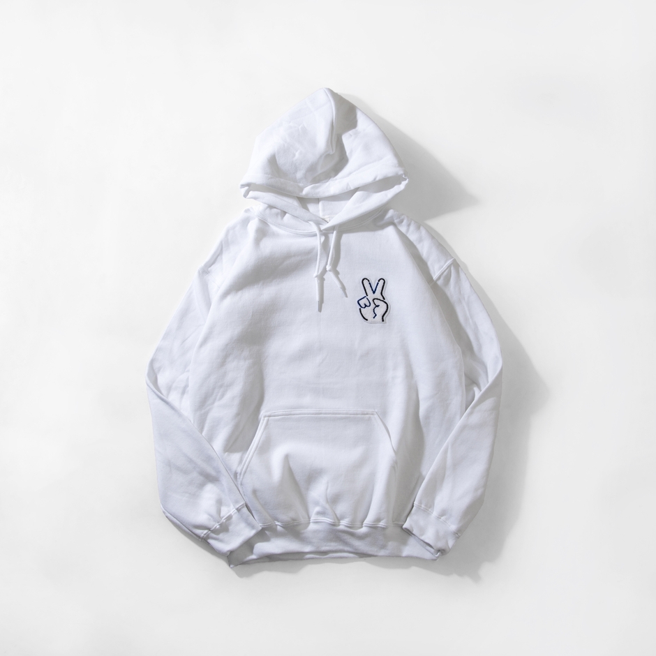 Victory Wappen Hoodie white