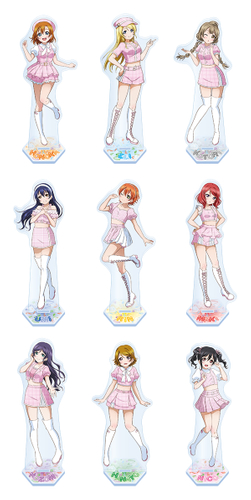 ビッグアクリルスタンド(μ's girly pink) (全9種)　各1,540円(税込)