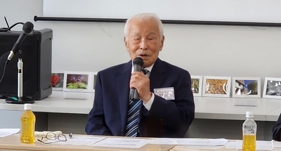 宮本克己氏(令和5年(2023年)7月に開催された講演会の様子)
