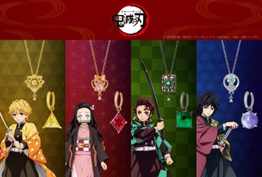 「鬼滅の刃」とTAKE-UPの本格オリジナルジュエリー初登場！ 炭治郎・禰豆子・善逸・義勇の4人をイメージした全16型
