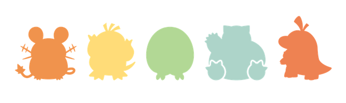 コメダ珈琲店特別装飾店舗・ポケモンシルエット