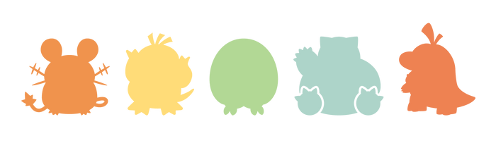 コメダ珈琲店特別装飾店舗・ポケモンシルエット