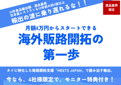 タイ向け販路拡大サービスMeets Japan