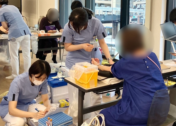 出張検査の様子