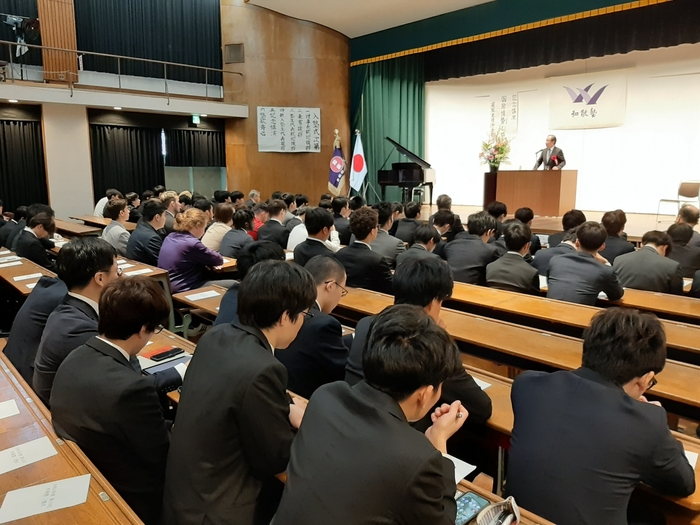 昨年度入塾式 冨田浩司先生(和敬塾OB、元駐米特命全権大使)によるご講演