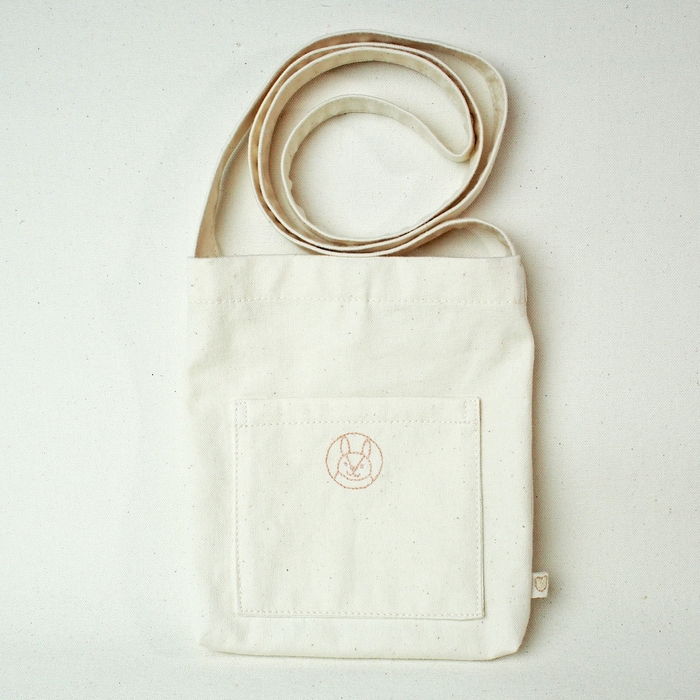 オーガニックコットン帆布ショルダーバッグ