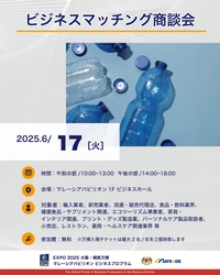 EXPO 2025 大阪・関西万博  マレーシアパビリオンビジネスプログラム 【10週目(6/16～20)　商談会・セミナーの開催】