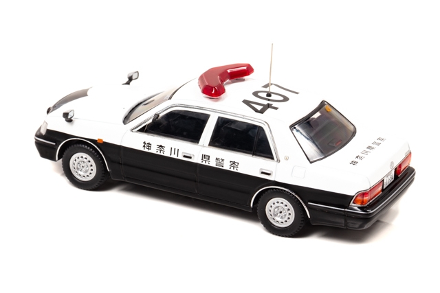 1/43 トヨタ クラウン (JZS155Z) 2000 神奈川県警察交通部交通機動隊車両(407):左後