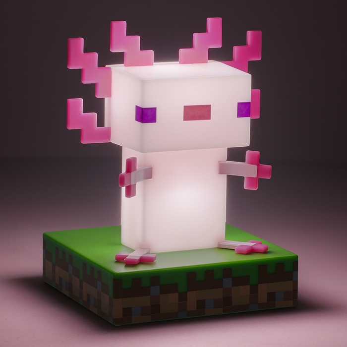 ＜マインクラフトフィギュアライト(ウーパールーパー)　商品画像＞