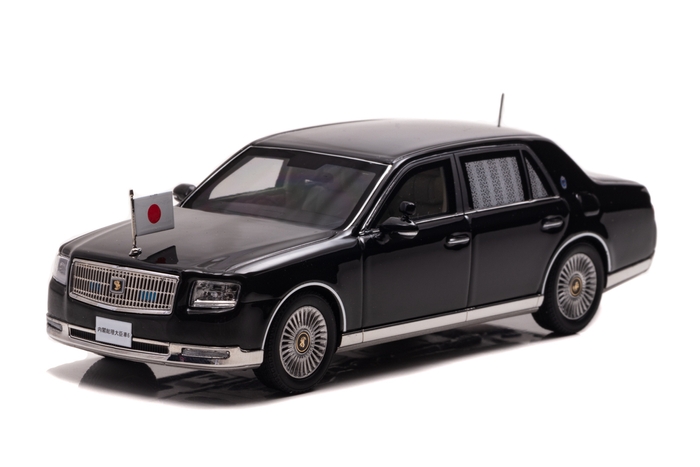 RAI'S 1/43 トヨタ センチュリー(UWG.60) 2020 日本国内閣総理大臣専用車(国旗掲揚仕様):左前