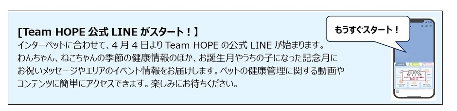 公式LINEもうすぐスタート