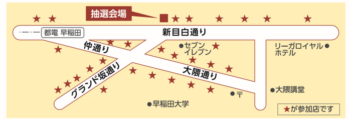 早稲田大隈商店会周辺地図