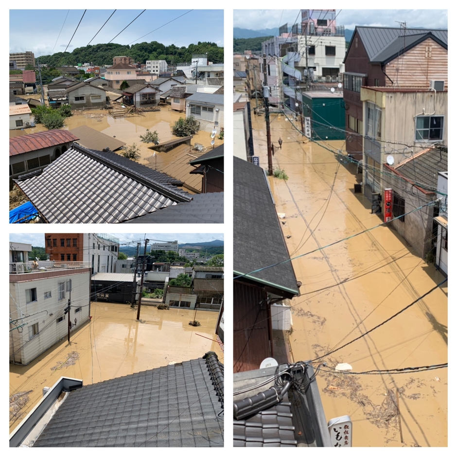 水害当日　避難したご近所さん宅より
