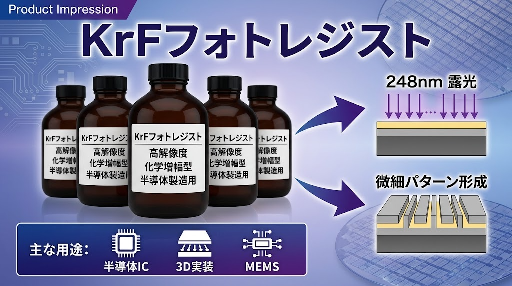 KrFフォトレジスト市場分析レポート:2026年908百万米ドル規模、成長率8.7%推移