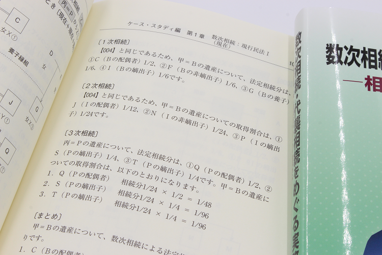 家族構成・適用法別に100ケースを収録！「数次相続・代襲相続をめぐる