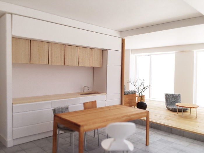 「『切り替え』のある住まい」模型写真