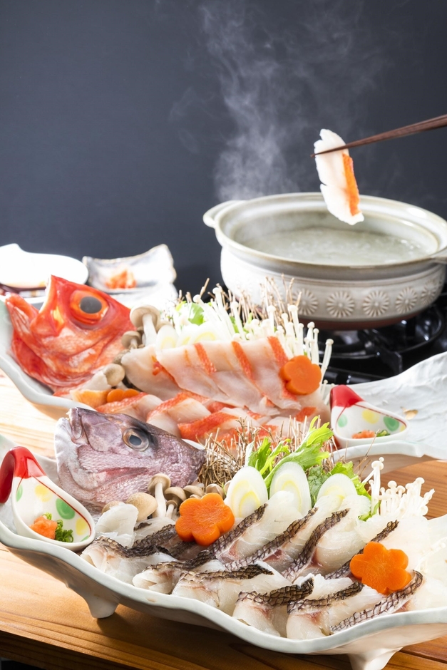 金目鯛と大真鯛しゃぶしゃぶ