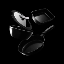 備長炭入りだから素早く焼きあがる evercook　αシリーズから備長炭5点セットを発売