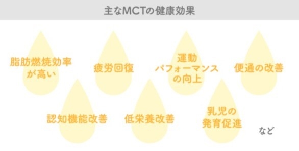 主なMCTの健康効果