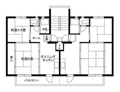 対象住戸間取図(1ユニット=2戸分)
