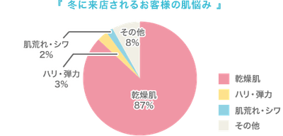 冬に来店されるお客様の肌悩み　グラフ