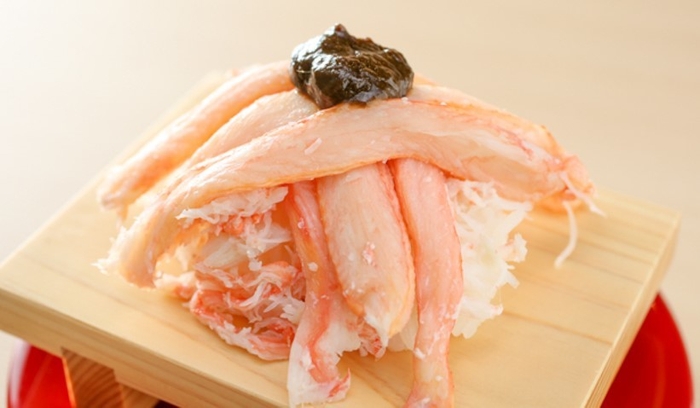 カニ身たっぷり!!名物!紅ズワイガニ富山盛り 490円