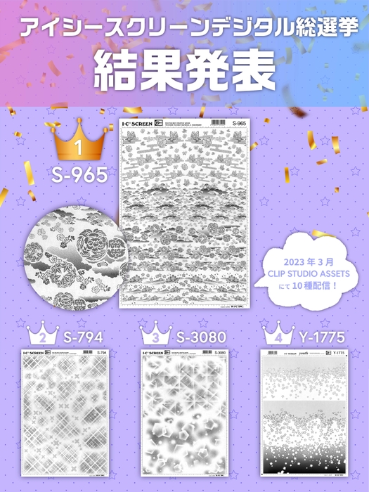 アイシースクリーンデジタル総選挙_1位~4位