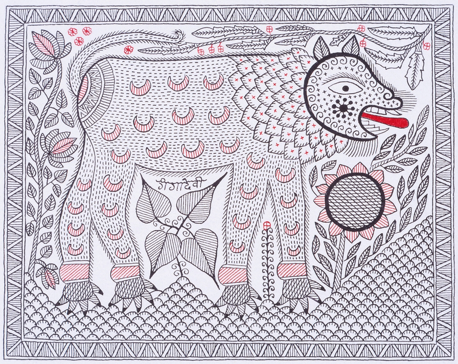 Photo.01　上弦の月を喰べる獅子(1990年　26×32cm) ガンガー・デーヴィー