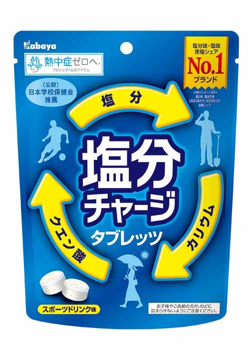 カバヤ食品『塩分チャージ』パッケージサイズを見直し