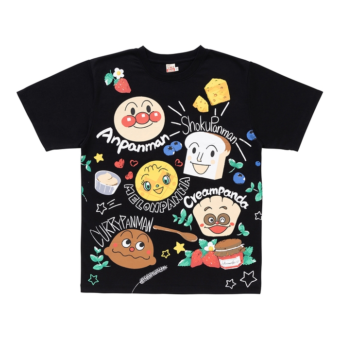 カフェ柄Tシャツ(ブラック)(1)