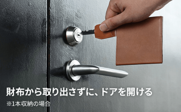 財布からカギを取り出さずに、そのままドアを開ける