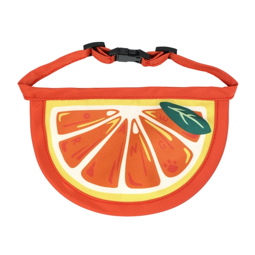 「ペット ビブ Orange」価格：319円／サイズ：W15×H10cm（バンド除く）、約29~36cm（首周り）