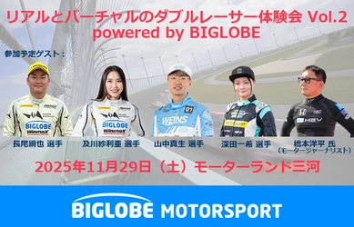 「リアルとバーチャルのダブルレーサー体験会 Vol.2  powered by BIGLOBE」を開催　 ～お子さま向けコンテンツを強化し、家族で楽しめるイベントへ～