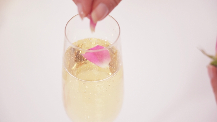 シャンパンと共に