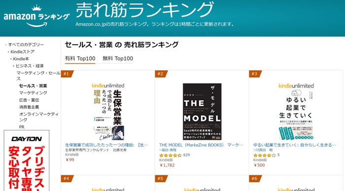 セールス営業の売れ筋ランキング