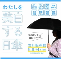 脱マスク後にやるべき紫外線対策！化粧品会社がつくった、 紫外線カット100％の『美白日傘』を限定発売