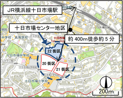 グレーシア横浜十日市場が位置する22街区