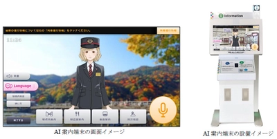 非接触型のAI案内端末を活用したお客様案内の 実証実験を大阪梅田駅・京都河原町駅で実施します